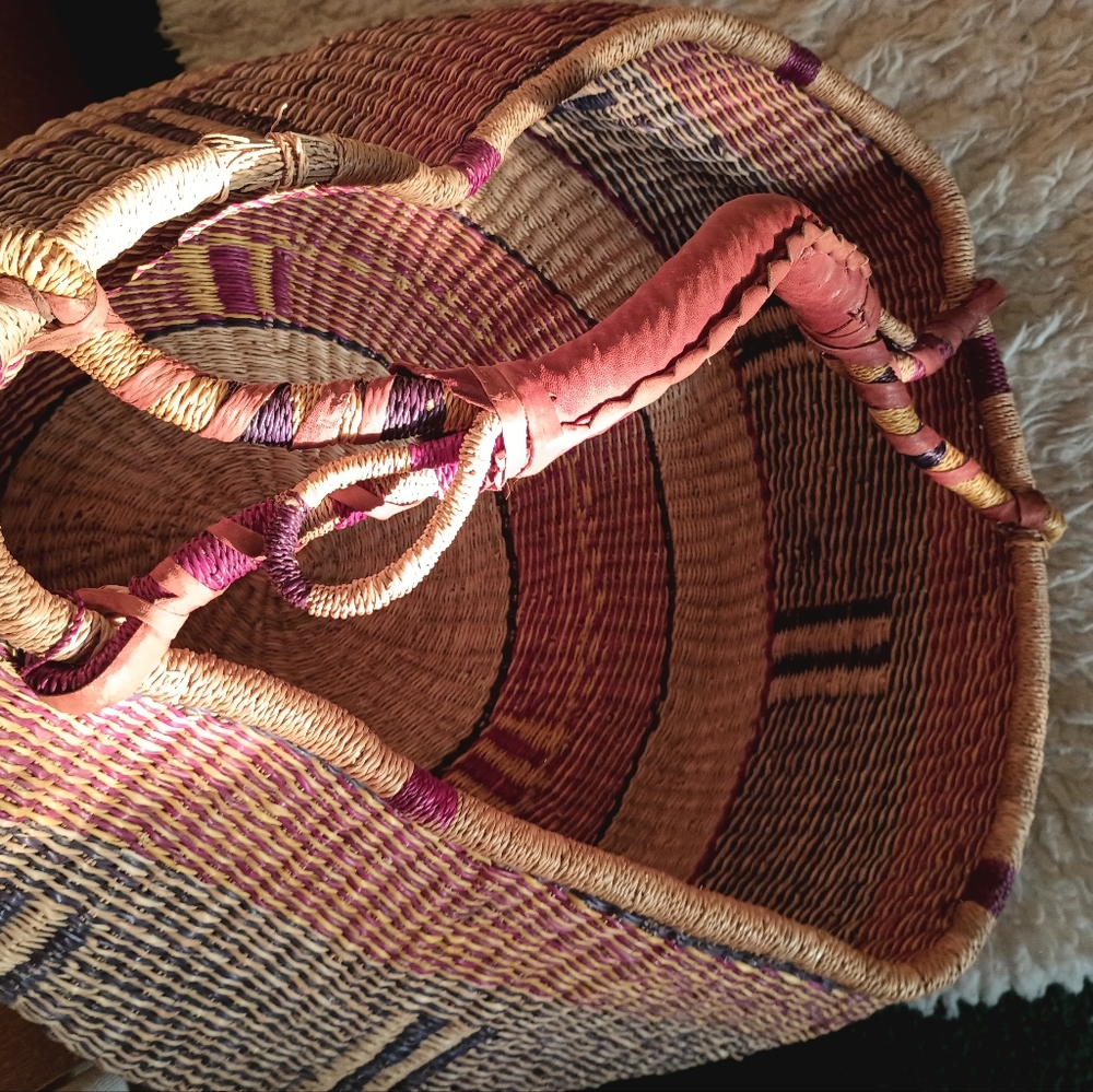 Authentic African Ghanaian Woven Basket